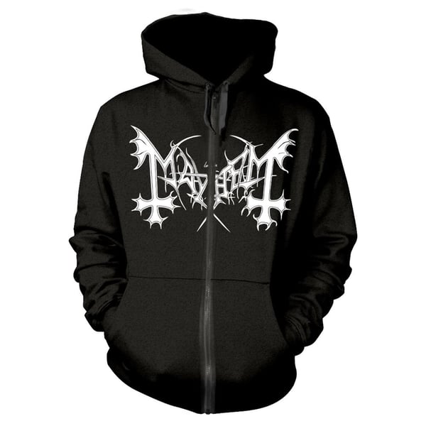 Mayhem Unisex Aikuisten De Mysteriis Dom Sathanas Täysvetoketjuhuppari