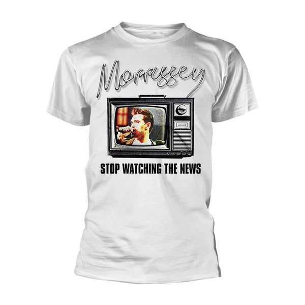 Morrissey Unisex Aikuisten Stop Watching The News T-paita