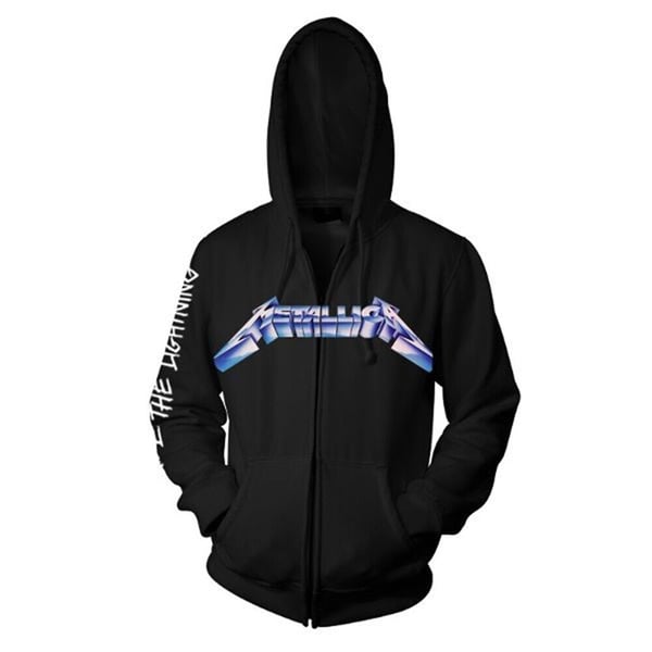 Metallica Unisex Aikuisten Ride The Lightning Täysvetoketjuhuppari