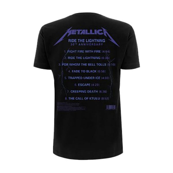 Metallica Unisex Adult Ride The Lightning Tracks T-Shirt