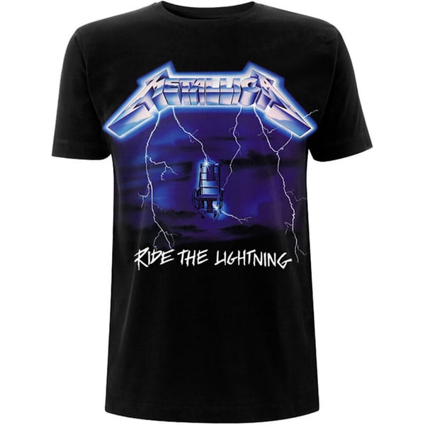 Metallica Unisex Aikuisten Ride The Lightning Tracks T-paita