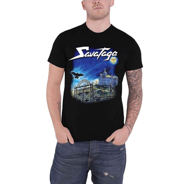 Savatage Unisex T-shirt til voksne med digtere og gale mænd