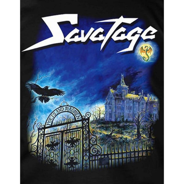 Savatage Unisex T-shirt til voksne med digtere og gale mænd