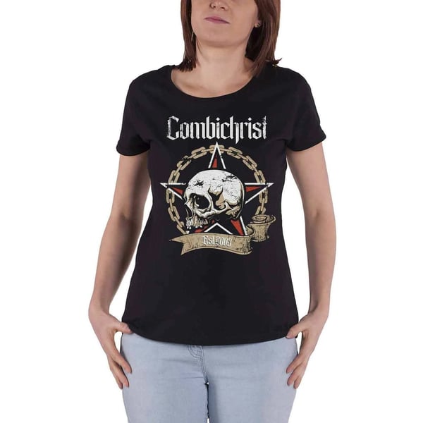 Combichrist Unisex Aikuisten Pääkallo T-paita