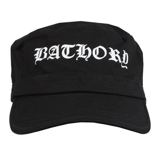 Bathory Logo Peaked Army Cap Bathory Logo Peaked Army Cap