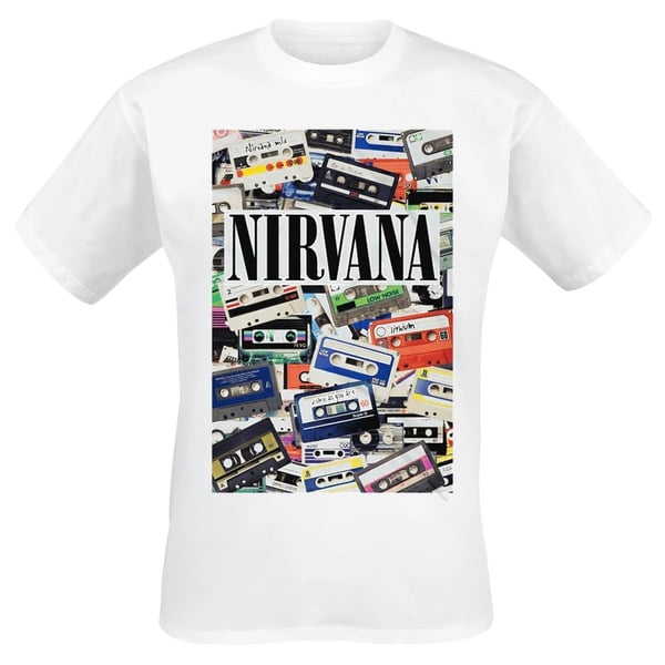 Nirvana Unisex T-shirt för vuxna med kassetter