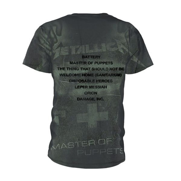 Metallica Unisex T-shirt til voksne med en mester i dukkemagere