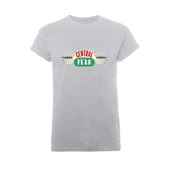 Friends Unisex aikuisten Central Perk -rullahiha-T-paita