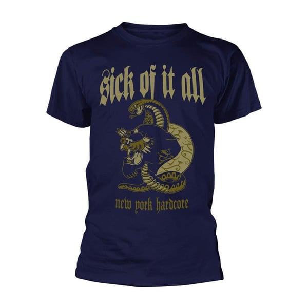 Sick Of It All Unisex T-shirt til voksne med New York Hardcore Panther
