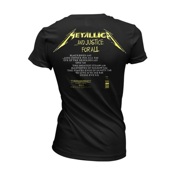 Metallica Womens/Ladies And Justice For All Tracks T-Shirt