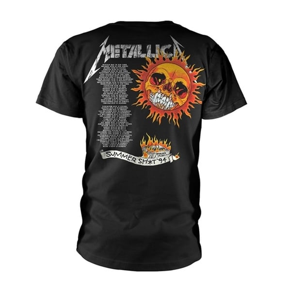 Metallica Unisex T-shirt til voksne med Flaming Skull Tour ´94