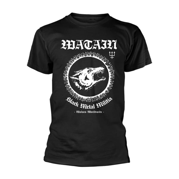 Watain Unisex T-shirt til voksne med sort metalmilits Watain Unisex T-shirt til voksne med sort metalmilits