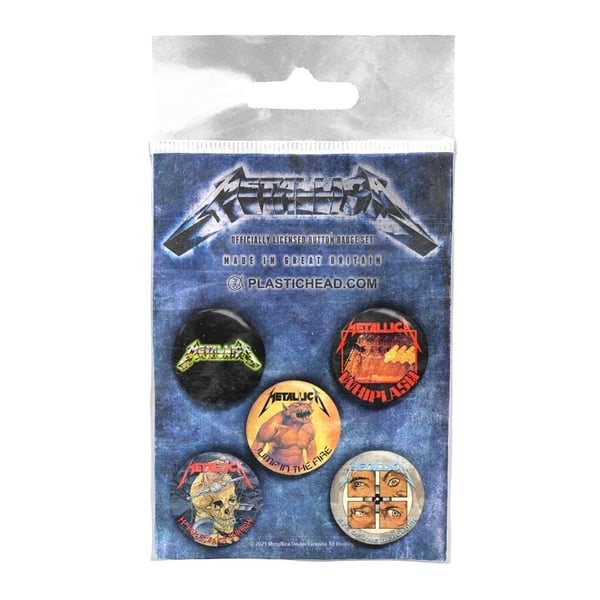 Metallica The Singles Logo Badge Set (Pack of 5)