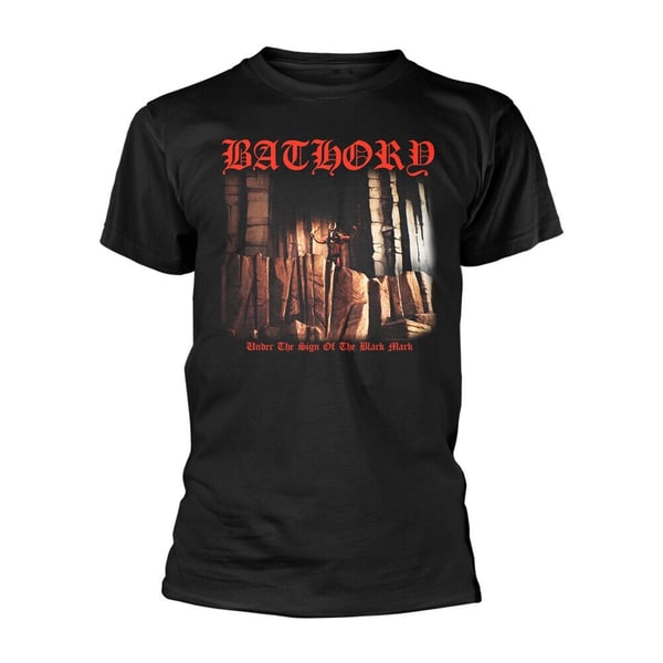 Bathory Unisex T-shirt til voksne med under skiltet med rygtryk