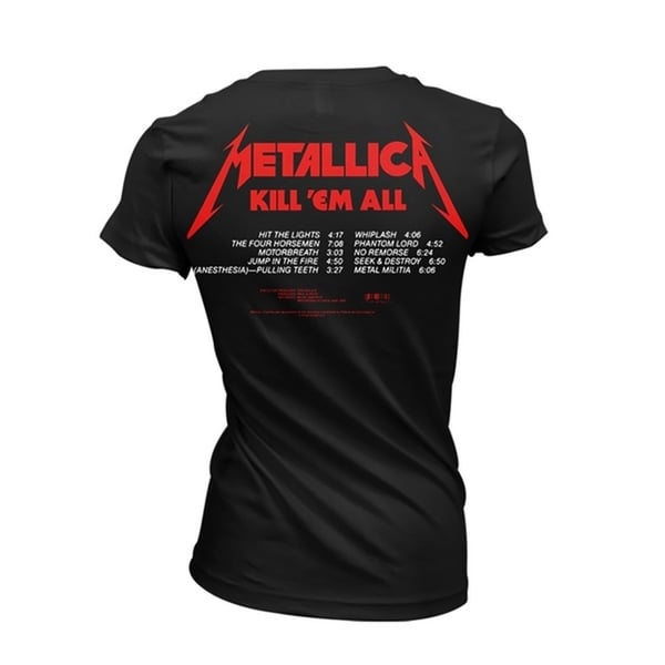 Metallica Naisten Kill Em All Tracks T-paita