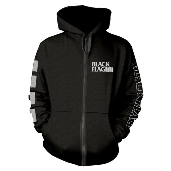 Black Flag Unisex Adult Logo Full Zip Hoodie