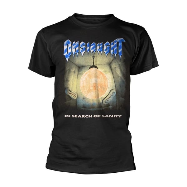Onslaught Unisex aikuisten In Search Of Sanity T-paita