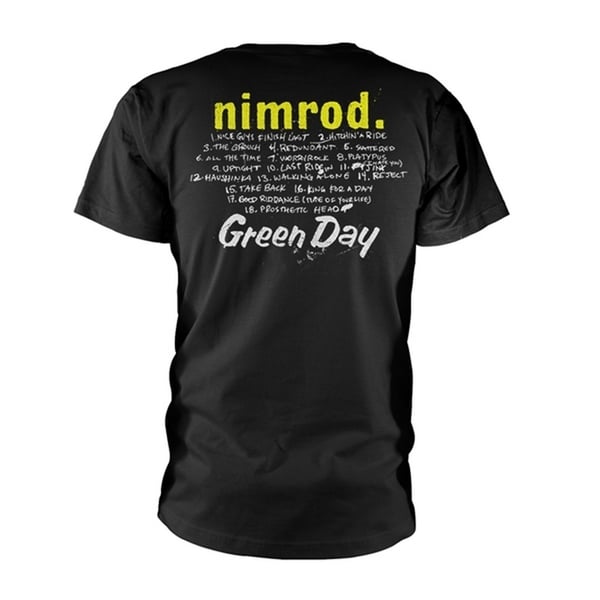 Green Day Unisex Adult Nimrod Portrait Back Print T-Shirt