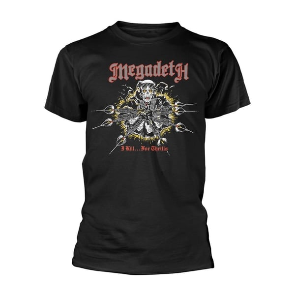 Megadeth Unisex Aikuisten Killing For Thrills -T-paita selkäpainatuksella