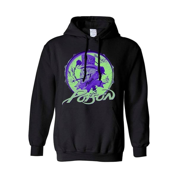 Poison Unisex Adult Smoking Skull Hoodie