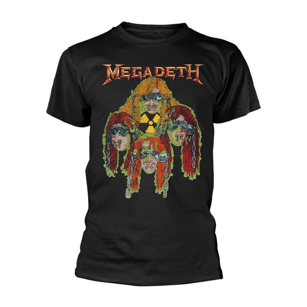 Megadeth Unisex Aikuisten Nuclear Glow Heads T-paita