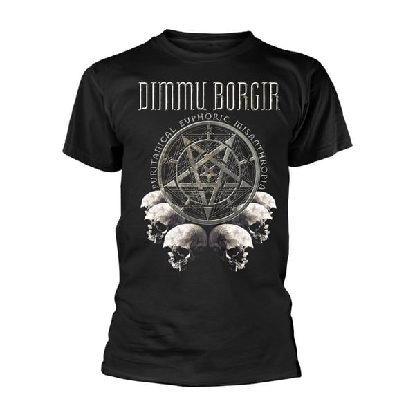 Dimmu Borgir Unisex Aikuisten Puritanical Euphoric Misanthropia Pääkallot T-paita