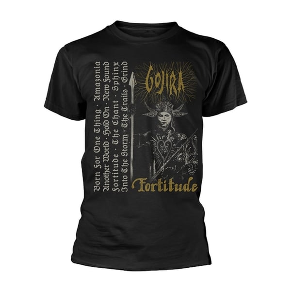 Gojira Unisex Adult Fortitude Track List T-Shirt
