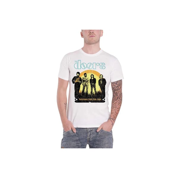 The Doors Unisex T-shirt til voksne, der venter på solen