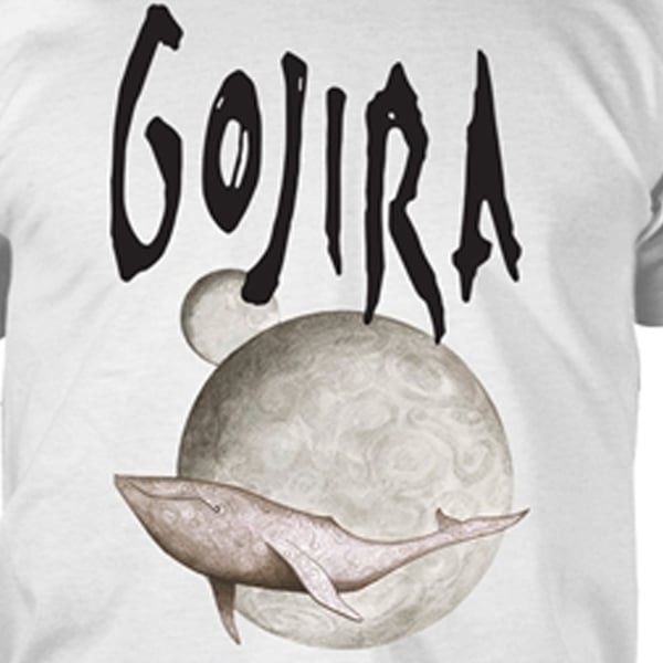 Gojira Unisex Aikuisten Whale From Mars Luomu T-paita