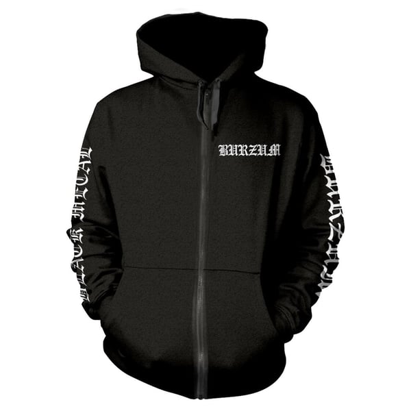 Burzum Unisex Vuxen Black Metal Huvtröja med Hel Dragkedja