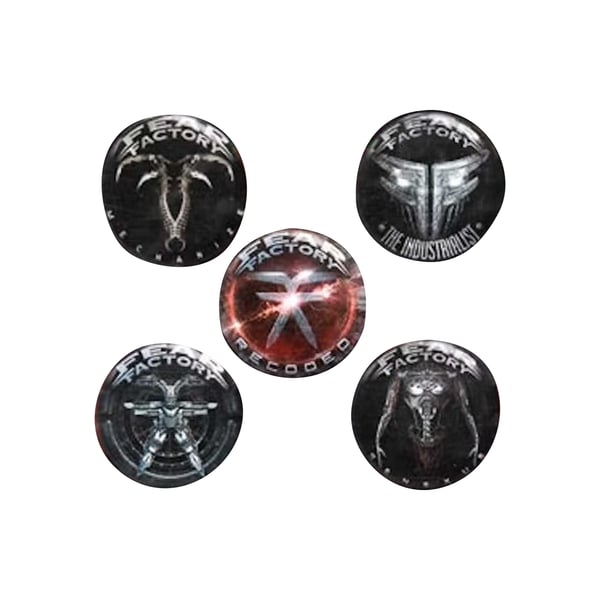 Fear Factory 2010-2021 Albums Badge (Pack of 5)