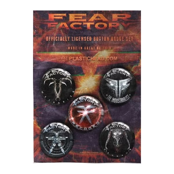 Fear Factory 2010-2021 Albums Badge (Pack of 5)