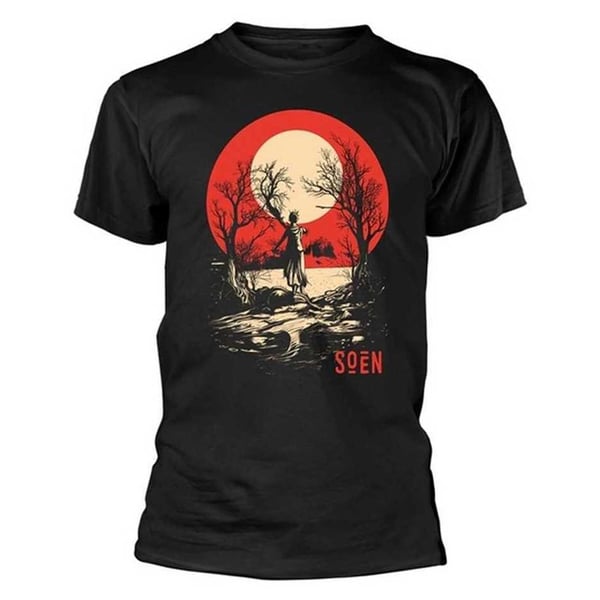 Soen Unisex Aikuisten Redmoon Selkäpainatuksella T-paita