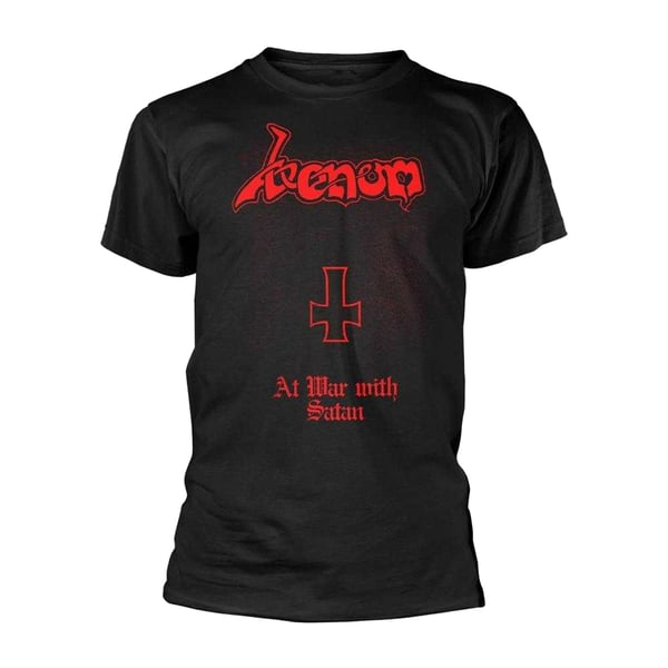 Venom Unisex Aikuisten At War With Satan T-paita