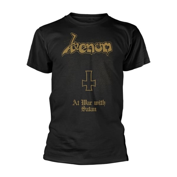 Venom Unisex Adult At War With Satan Back Print T-Shirt