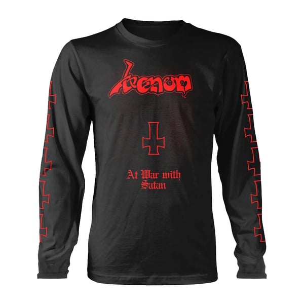 Venom Unisex Aikuisten At War With Satan Pitkähihainen T-paita Venom Unisex Aikuisten At War With Satan Pitkähihainen T-paita