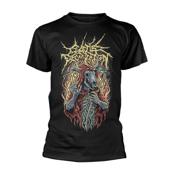 Cattle Decapitation Unisex T-shirt med print af ryggen af Reaper Ramirez til voksne