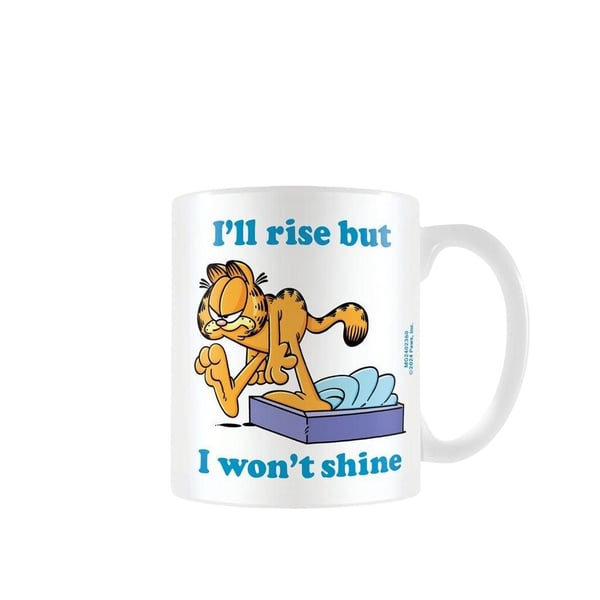 Garfield I´ll Rise But I Won´t Shine Mug