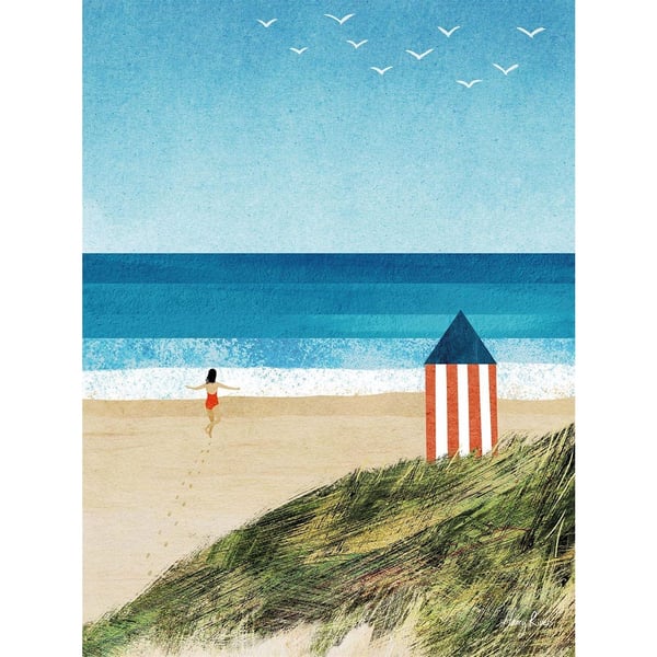 Henry Rivers Beach Girl I Canvas Print