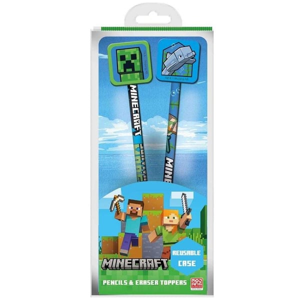 Minecraft Icon Pencil and Topper (Pack of 2)