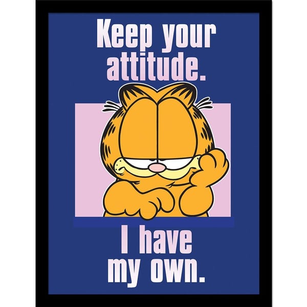 Garfield Keep Your Attitude kehystetty juliste