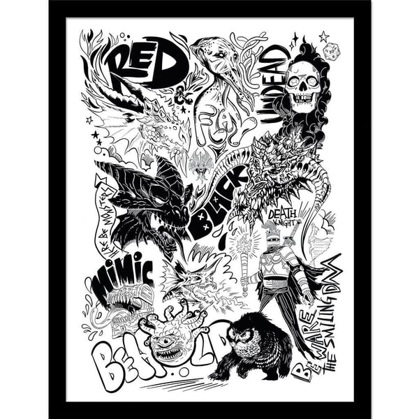 Dungeons & Dragons Be Monsters Framed Poster