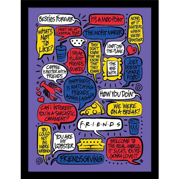 Friends 30 Years Quotes Framed Poster