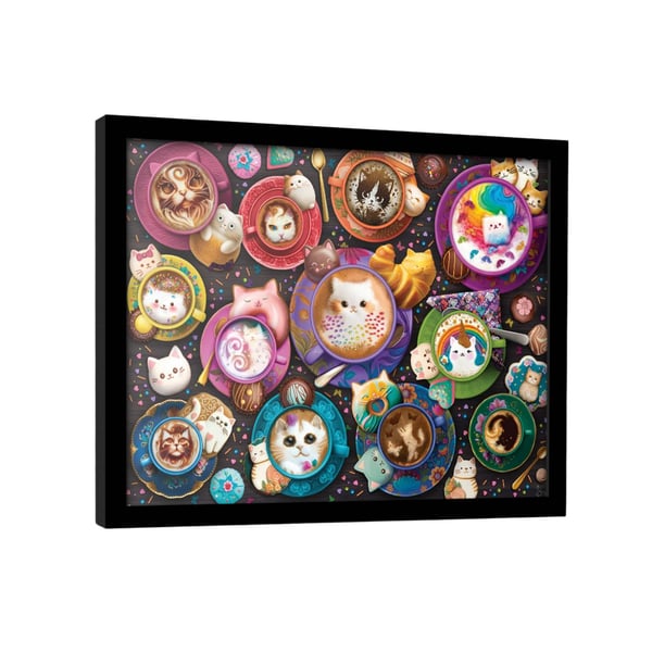 Brigid Ashwood Cat Lattes Framed Poster