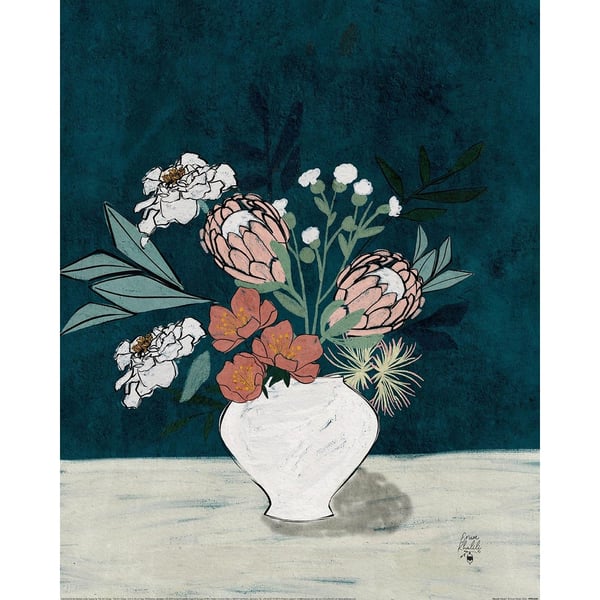 Erum Khalili Moody Floral I Print
