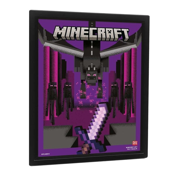 Minecraft Ender Dragon Duel Lenticular 3D Print