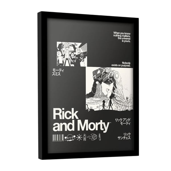Rick And Morty Nobody Exists On Purpose Framed Print