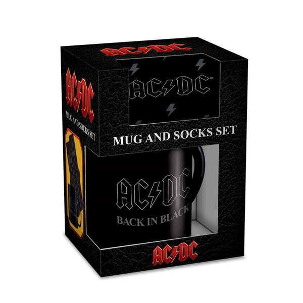 AC/DC Back In Black Mug and Sock Set