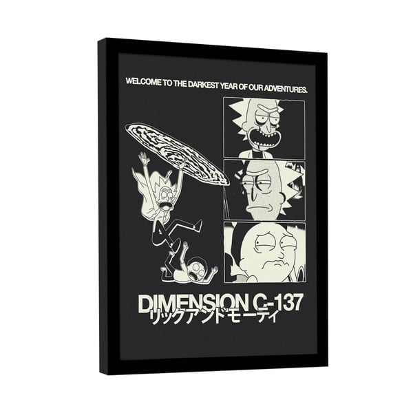 Rick And Morty Dimension C-137 kehystetty juliste