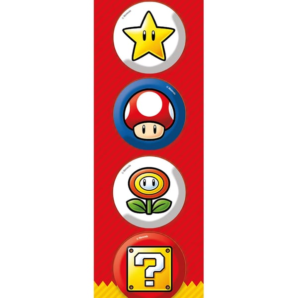 Super Mario Essential Eraser (Pack of 4)